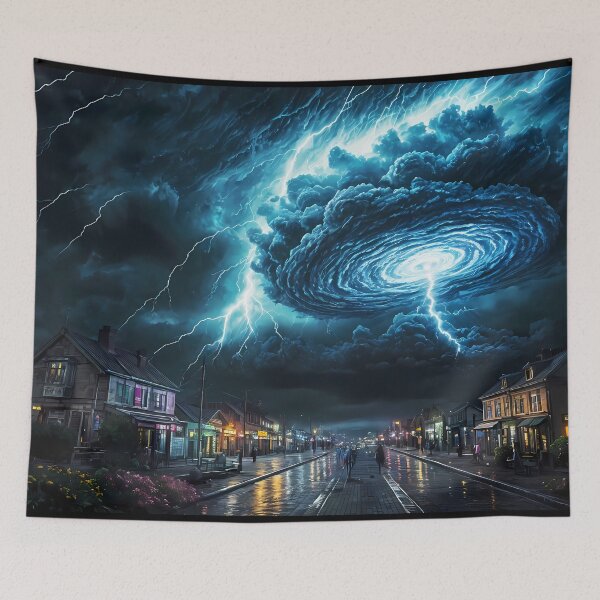 Item preview, Storm in a Quiet Town, Ai Generated Art  designed and sold by ACC .