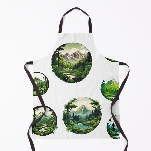 Item preview, Circular Mountain Forest Jungle Landscape Pattern 1 designed and sold by Tom-Johnson.