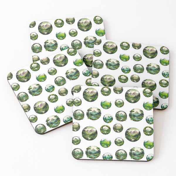 Item preview, Circular Mountain Forest Jungle Landscape Pattern 2 designed and sold by Tom-Johnson.