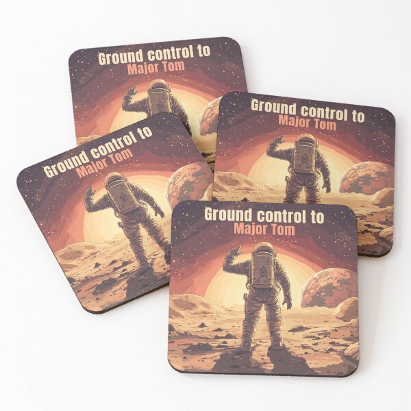 Item preview, Ground control to Major Tom Astronaut Saluting from Mars designed and sold by Paw Design.