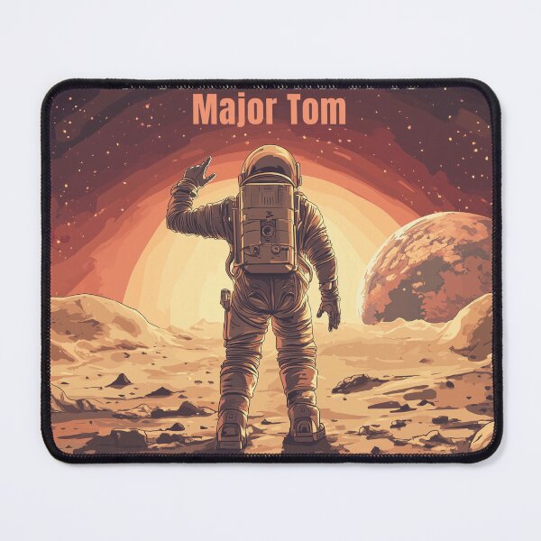 Item preview, Ground control to Major Tom Astronaut Saluting from Mars designed and sold by Paw Design.