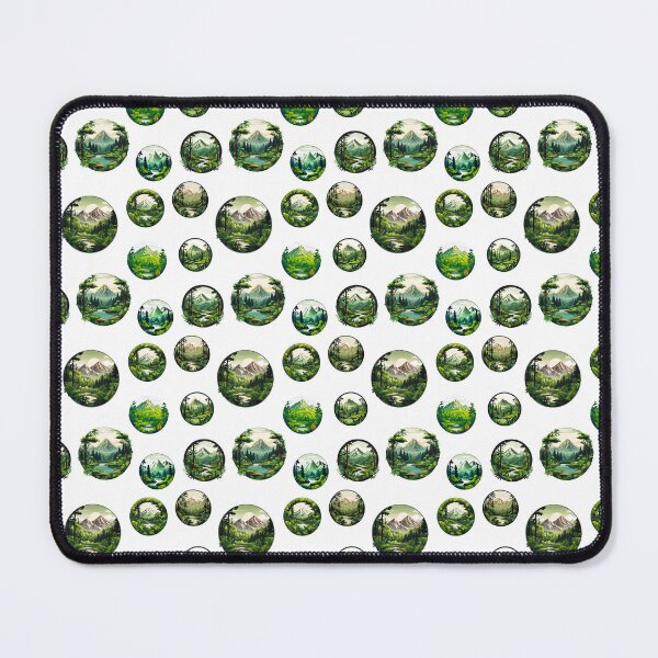 Item preview, Circular Mountain Forest Jungle Landscape Pattern 3 designed and sold by Tom-Johnson.