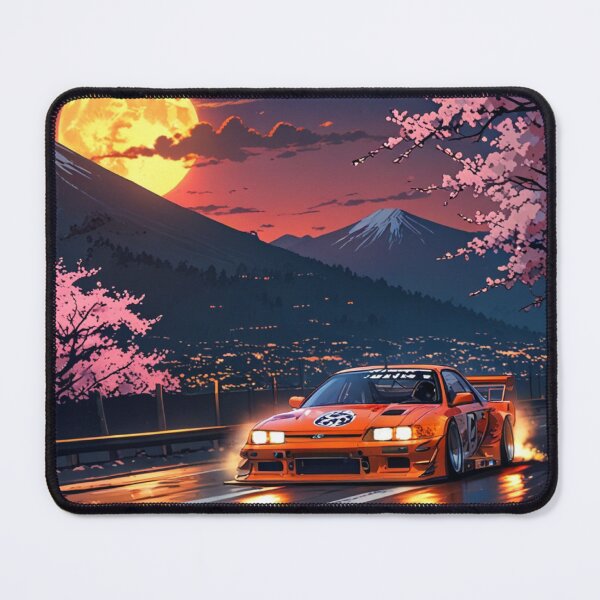 Item preview, JDM, Car, race, Japan, 90s, red, Drift, Cherry Blossoms, Mt Fuji, Amazing, Moon, designed and sold by tshirtart2024.