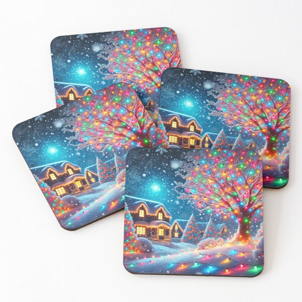 Item preview, Festive Home Covered in Snow and Lights designed and sold by GrizzlyCollective.
