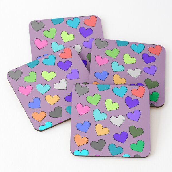 Item preview, Playful Multicolored Heart Pattern designed and sold by TolgaSal.