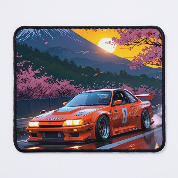 Item preview, JDM, Car, race, Japan, 90s, red, Drift, Cherry Blossoms, Mt Fuji, Amazing, sunrise designed and sold by tshirtart2024.