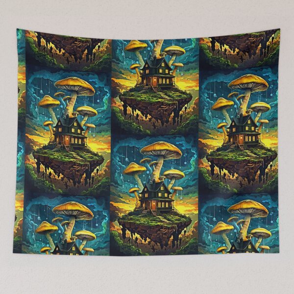 Item preview, Mushroom Shroom House - fantasy designed and sold by Earth Nature Creations.