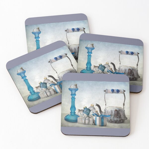 Item preview, Christmas still life in blue and silver designed and sold by Barbara  Corvino.