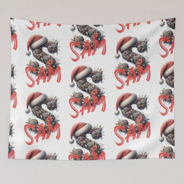 Item preview, Name Sam. My name is Sam. Christmas initial. designed and sold by MagelliShop.