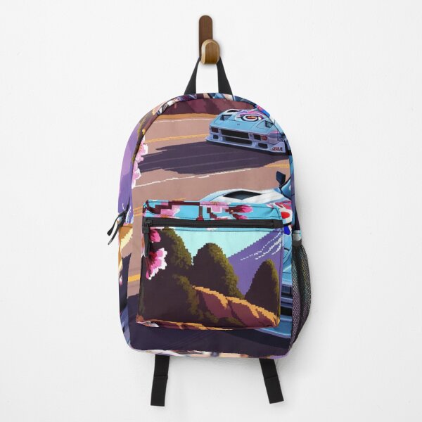 Item preview, JDM, Car, race, Japan, 80s pixel quality video game, Drift, Cherry Blossoms, Mt Fuji, Amazing, sunrise, pixelated designed and sold by tshirtart2024.
