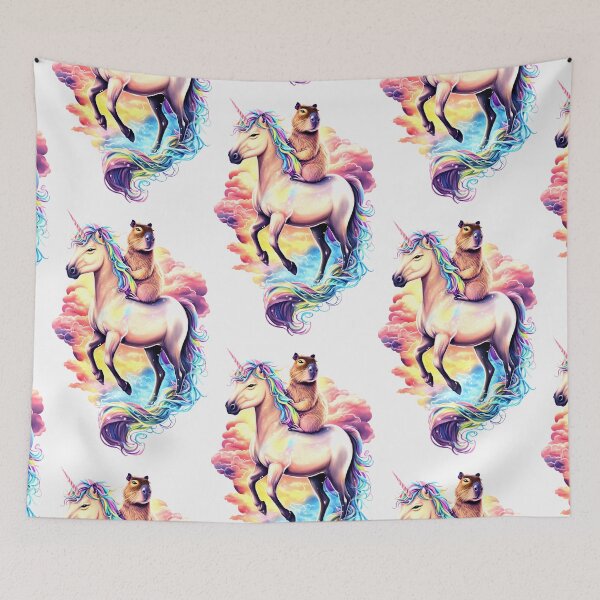 Item preview, Capybara on a Unicorn - fantasy designed and sold by Earth Nature Creations.