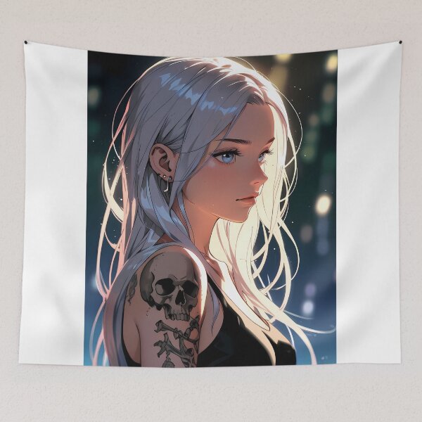 Item preview, Anime Girl Melancholic Stare Young Woman designed and sold by ART ATTACK ZONE.