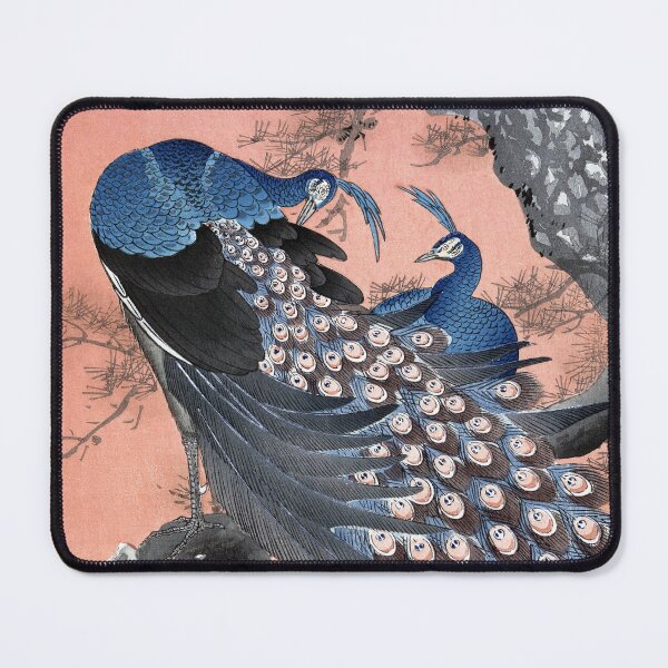Item preview, Two peacocks on tree branch | Ohara Koson designed and sold by LaMadeleine.