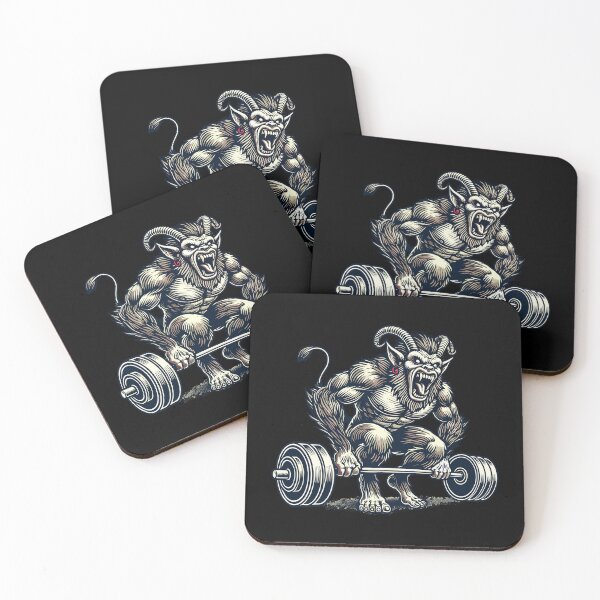 Item preview, Krampus Bodybuilder Muscle Training Winter Workout designed and sold by LuminOrb.