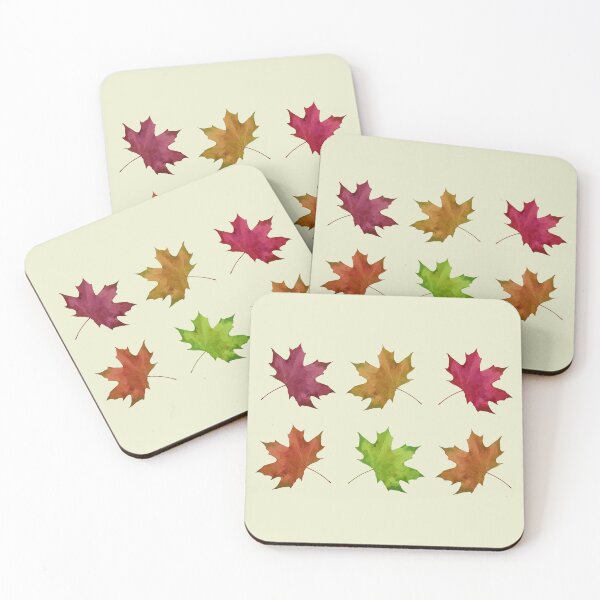 Aperçu de l'œuvre Ensemble de feuilles d'érable d'automne colorées créée et vendue par mariya-ivanova.