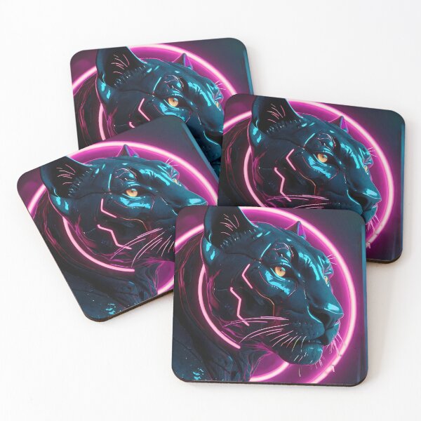 Item preview, Black Pink Neon Roar Panther Lights designed and sold by ART ATTACK ZONE.
