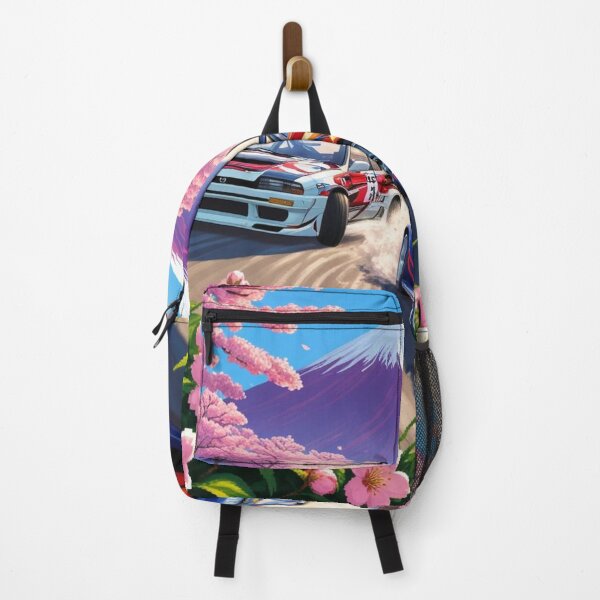 Item preview, JDM, Car, race, Japan, 80s pixel quality video game, Drift, Cherry Blossoms, Mt Fuji, Amazing, sunrise, pixelated designed and sold by tshirtart2024.