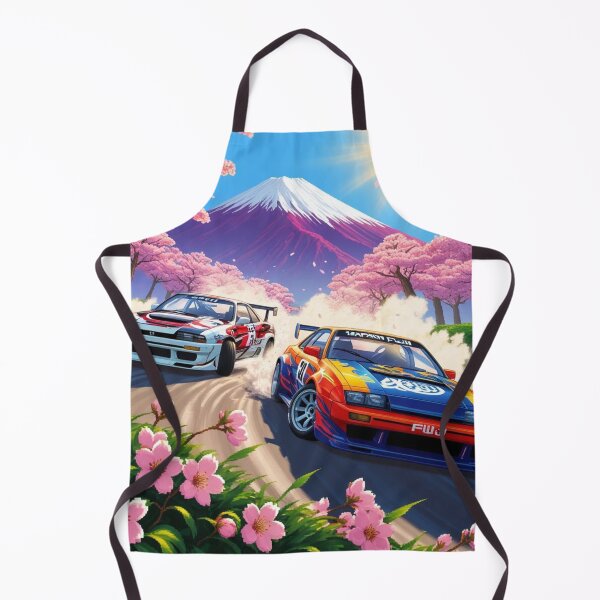 Item preview, JDM, Car, race, Japan, 80s pixel quality video game, Drift, Cherry Blossoms, Mt Fuji, Amazing, sunrise, pixelated designed and sold by tshirtart2024.