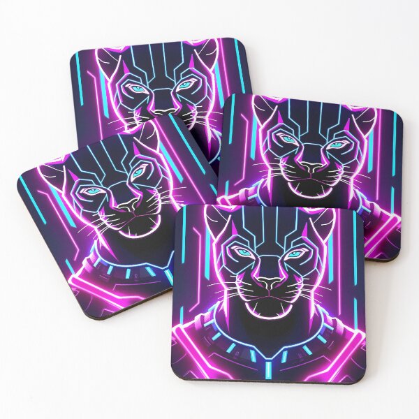 Item preview, Art Print design Neon Roar Panther Lights designed and sold by ART ATTACK ZONE.