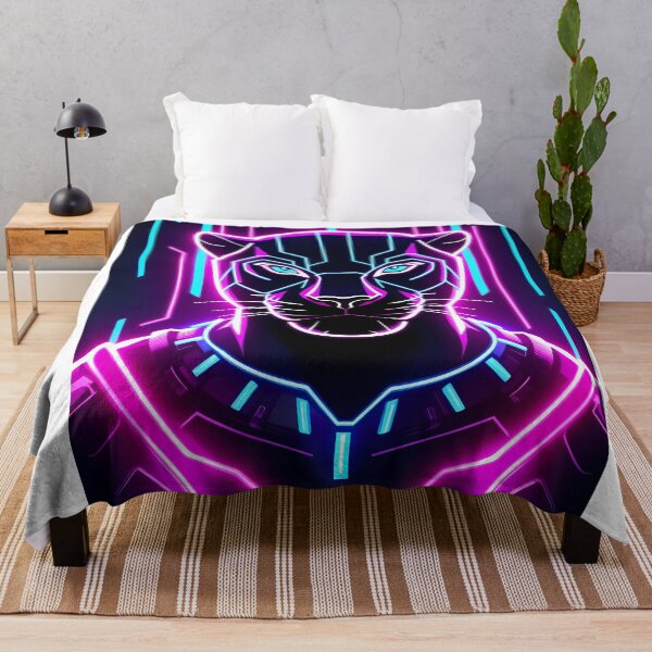 Item preview, Art Print design Neon Roar Panther Lights designed and sold by ART ATTACK ZONE.