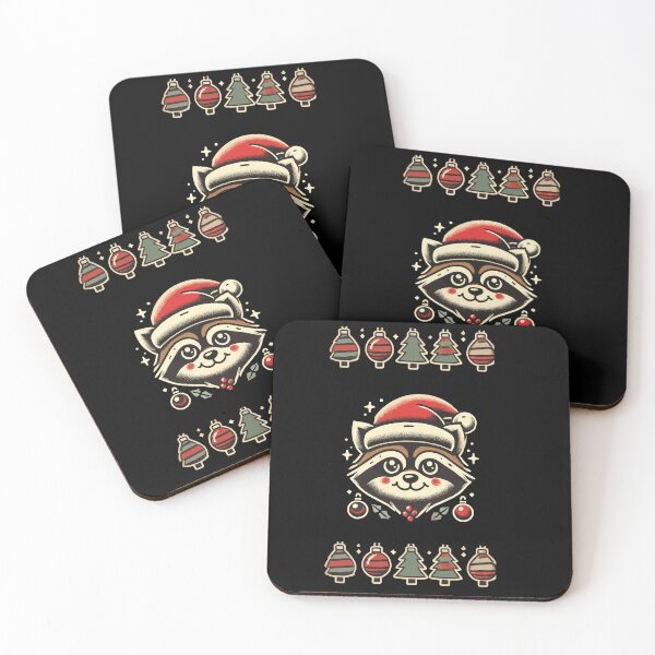 Item preview, Festive Raccoon Weihnachten Cheer designed and sold by LuminOrb.