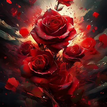 Artwork thumbnail, Exploding roses by PictureFactory