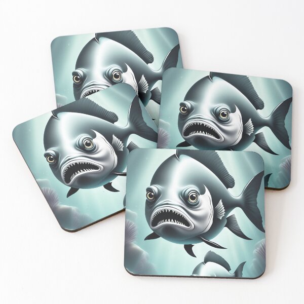 Item preview, Black and white scary fish design designed and sold by Purr95.