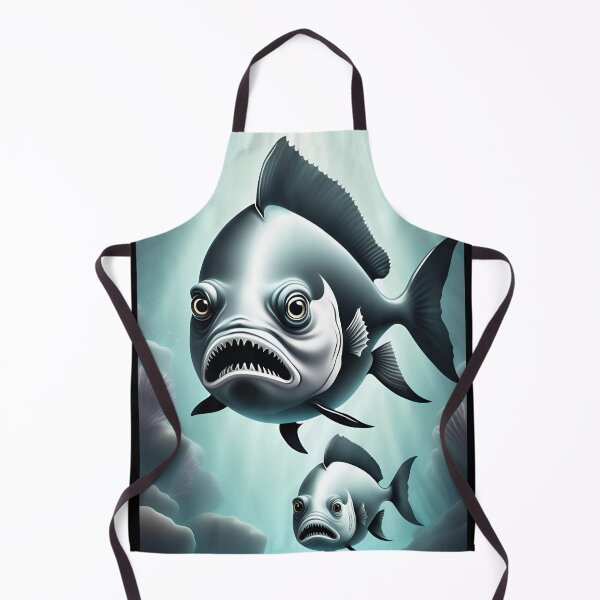 Item preview, Black and white scary fish design designed and sold by Purr95.