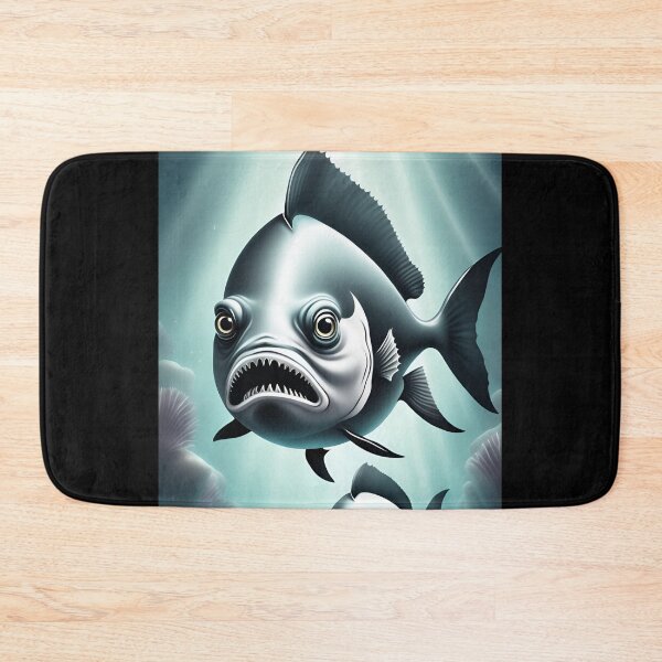 Item preview, Black and white scary fish design designed and sold by Purr95.