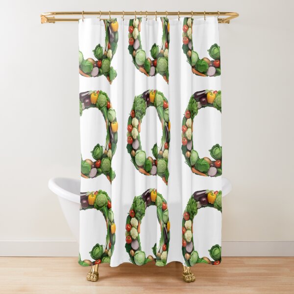 VEG LETTER Q Shower Curtain