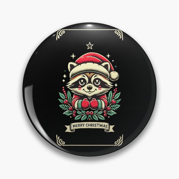 Item preview, Adorable Raccoon Merry Christmas Cheer designed and sold by LuminOrb.