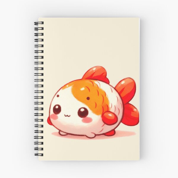Item preview, Baby orange Ranchu goldfish designed and sold by DaintyDooodles.