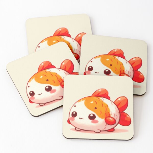 Item preview, Baby orange Ranchu goldfish designed and sold by DaintyDooodles.