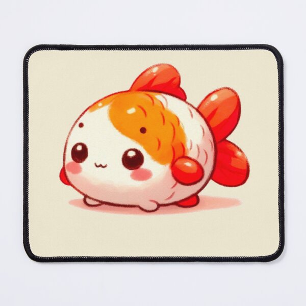 Item preview, Baby orange Ranchu goldfish designed and sold by DaintyDooodles.