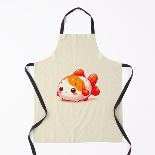 Item preview, Baby orange Ranchu goldfish designed and sold by DaintyDooodles.