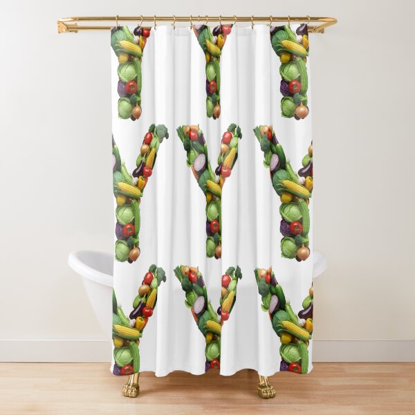 VEG LETTER Y Shower Curtain