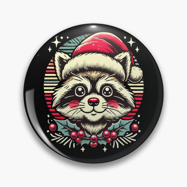Artikelvorschau, Niedlicher Weihnachtswaschbär Mit Mütze entworfen und verkauft von LuminOrb.