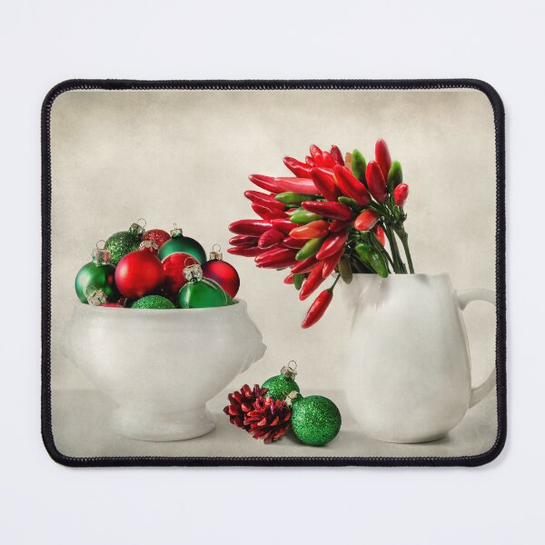 Item preview, Christmas still life in green and red designed and sold by Barbara  Corvino.