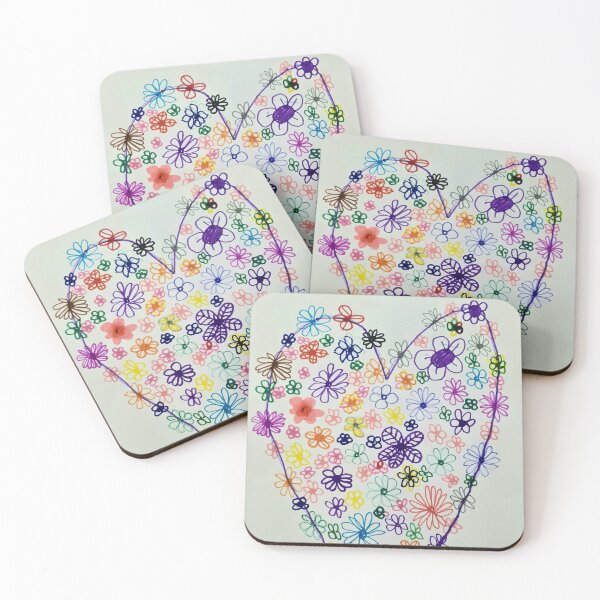 Item preview, Heart with flowers designed and sold by Hancilancie.