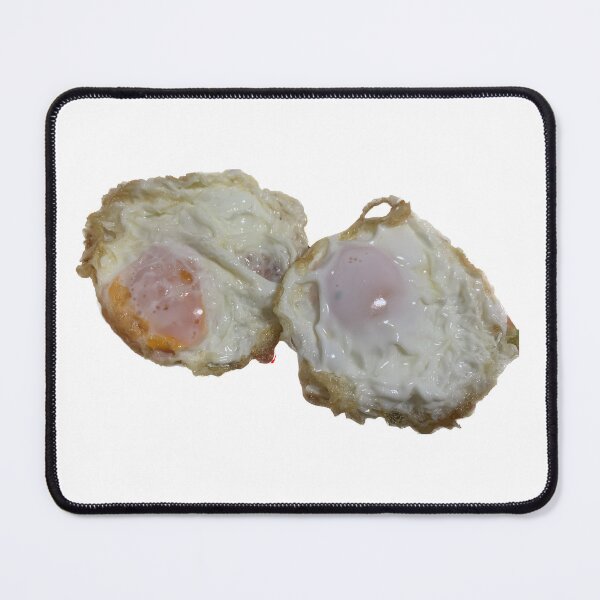 Item preview, Two Thai style Fried eggs isolate on white background, deef fried egg crispy outside and soft inside designed and sold by pipikijung.
