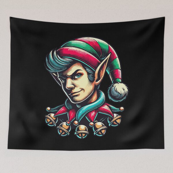 Item preview, Naughty Christmas Elf With Bells designed and sold by LuminOrb.