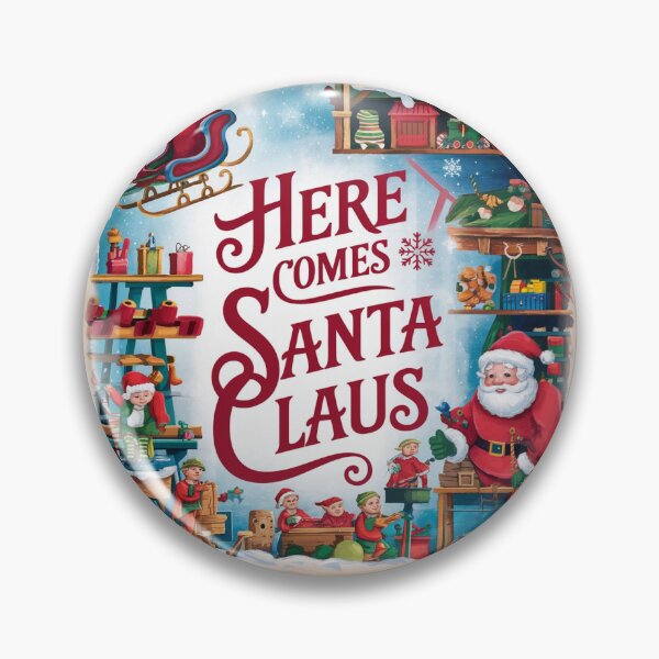 Artikelvorschau, Here Comes Santa Claus and His Reindeers Carrying Gifts at the Sky on Christmas Eve entworfen und verkauft von CinderPress.