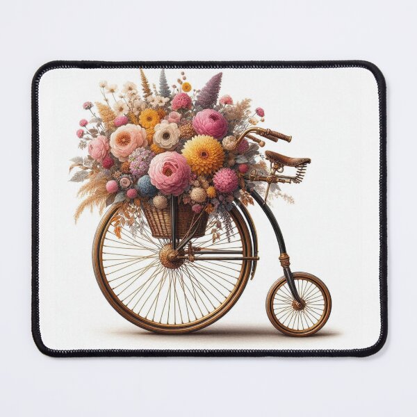 Item preview, Penny Farthing Bicycle with Lovely Flowers designed and sold by nicnacc.