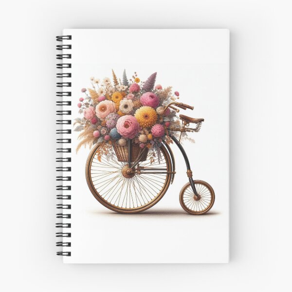 Item preview, Penny Farthing Bicycle with Lovely Flowers designed and sold by nicnacc.