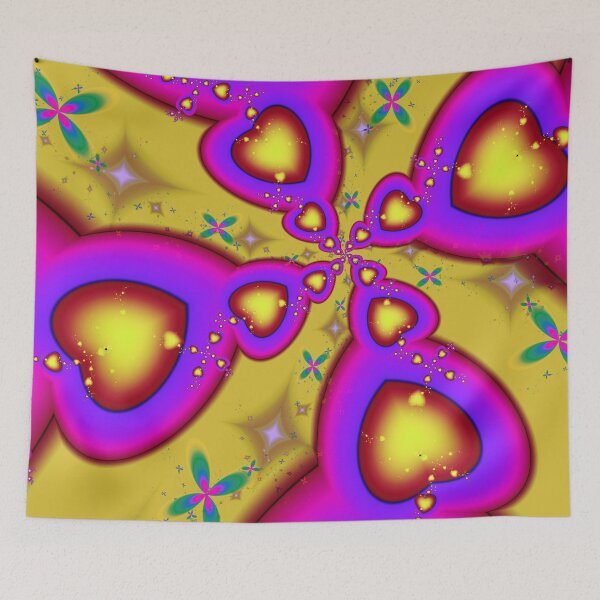 Item preview, Floating Fractal Hearts designed and sold by pinkal.