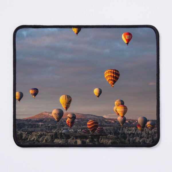 Item preview, Hot Air Balloon Sunrise over the Mountains designed and sold by nat-takes-pics.