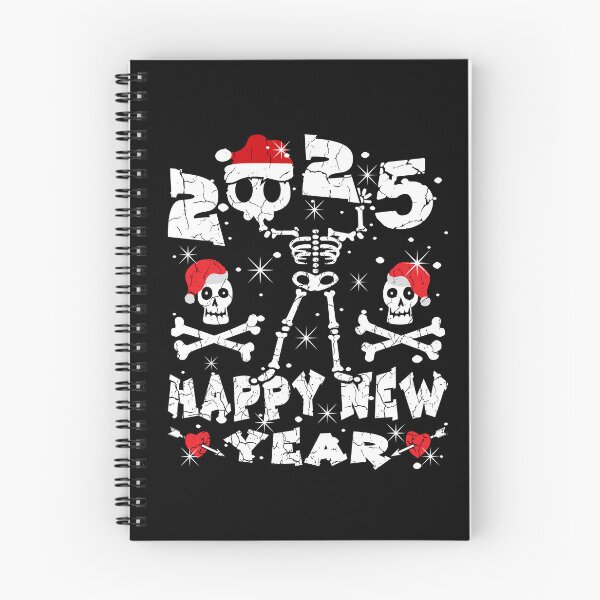 Item preview, Happy New Year 2025 Funny Skeleton Santa Hat  designed and sold by darkskydelights.