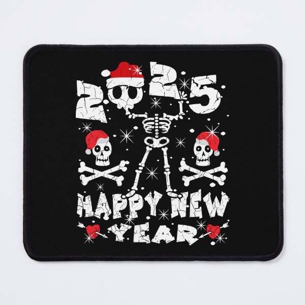 Item preview, Happy New Year 2025 Funny Skeleton Santa Hat designed and sold by darkskydelights.