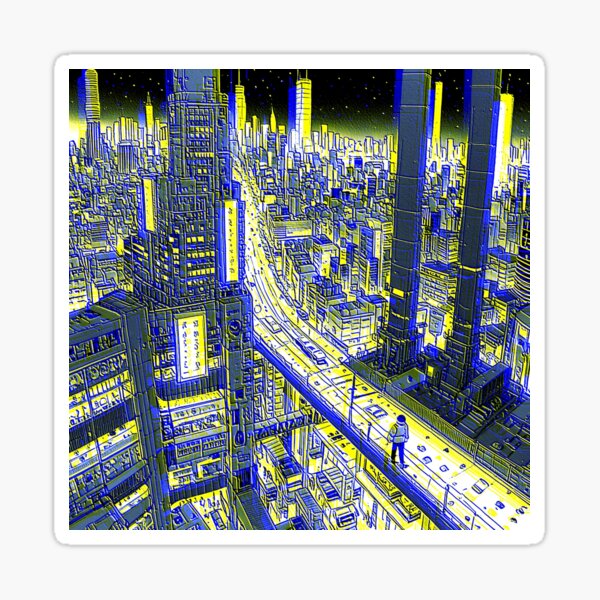 Lonely Night in the City Sticker