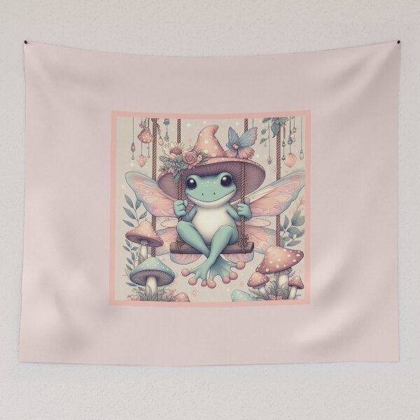 Item preview, Cute fairy frog in the fairy garden, faiycore design designed and sold by coloursforkids.